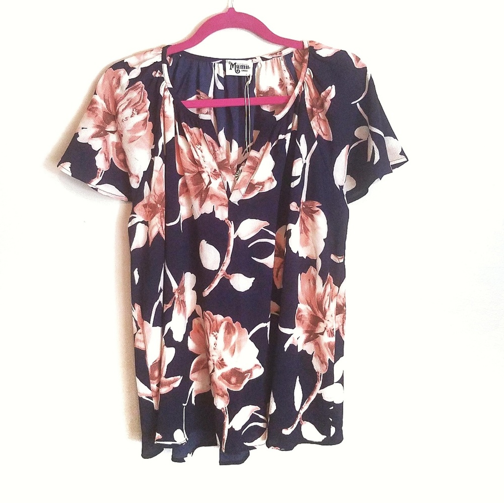 Show Me Your Mumu Avalon Top in Midnight Magnolia